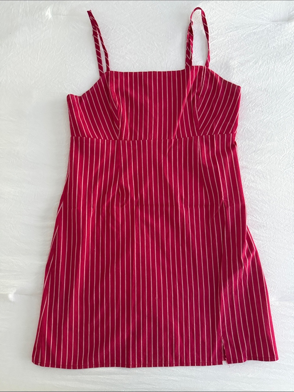 PacSun Kendall and Kylie |  Berry Red Pinstripe Mini Dress | Small